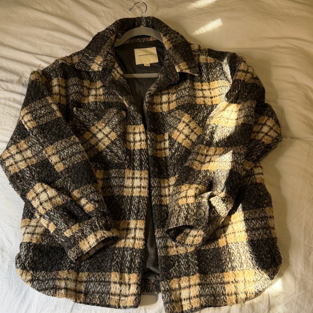 Plaid shacket Jacket